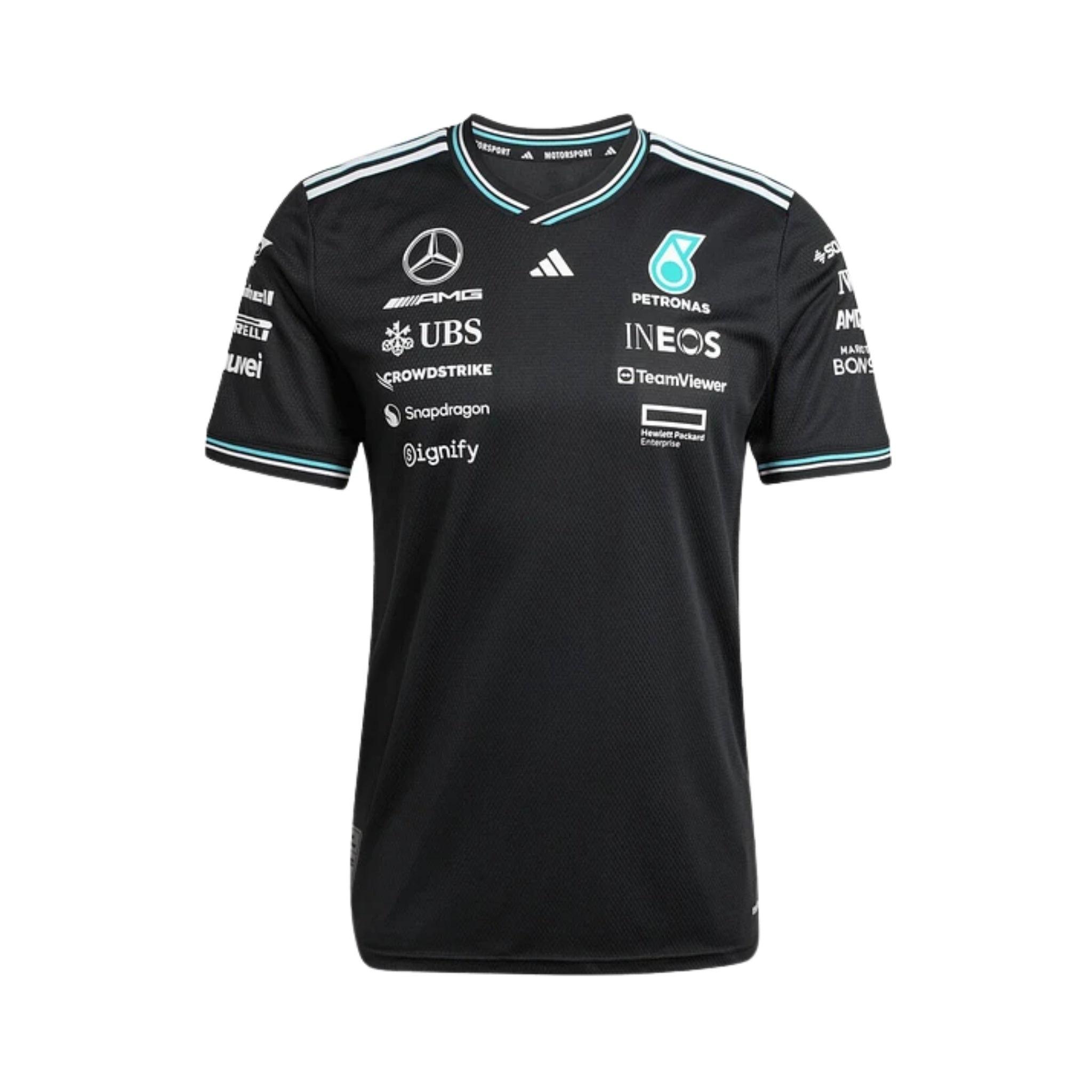 T-Shirt Mercedes AMG Petronas F1 2025 - Preta