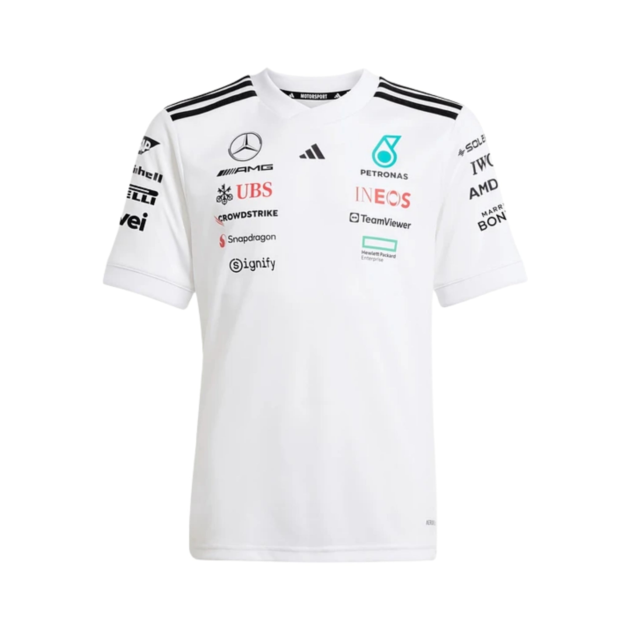 T-Shirt Mercedes AMG Petronas F1 2025 - Branca