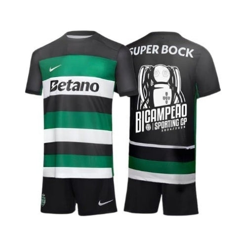 Kit de Criança - Sporting Principal 24/25 - Edição Bicampeão