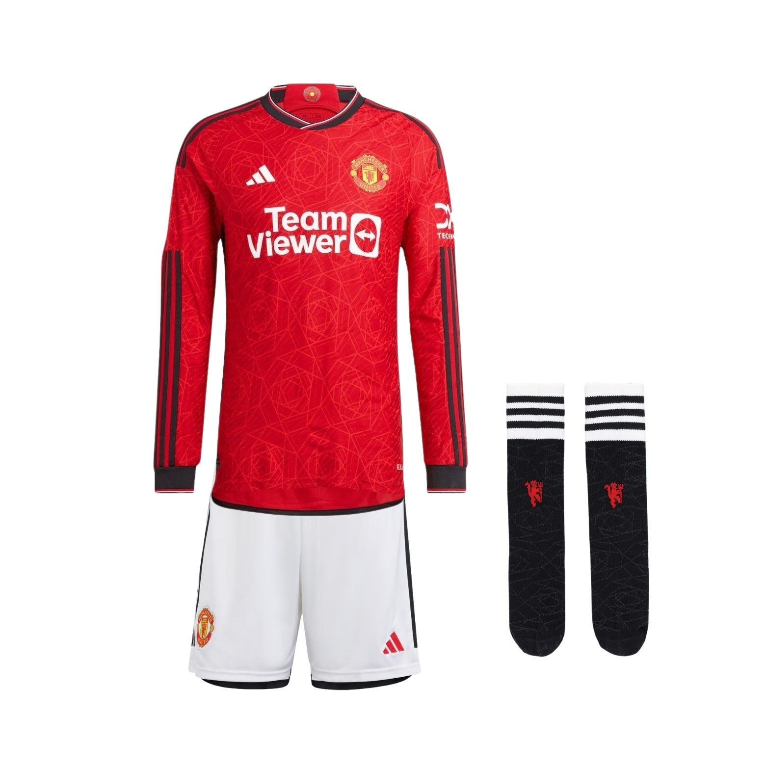 Kit de Criança - Manchester United Principal 23/24 - Manga Comprida