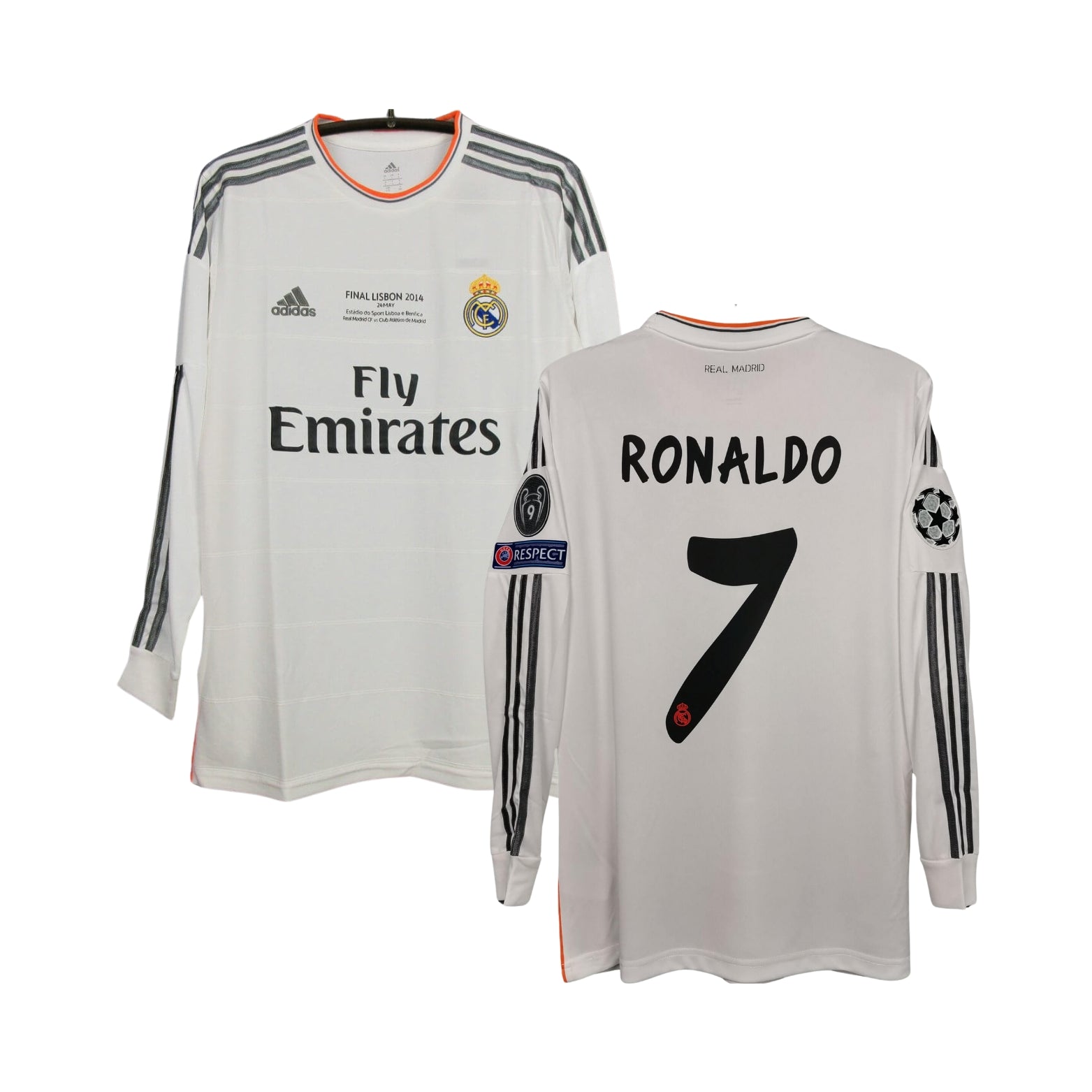 Real Madrid Home 13/14 - Ronaldo 7 - Champions League Final - Long Sleeve