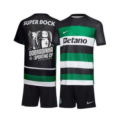 Kit de Criança - Sporting Principal 24/25 - Edição Dobradinha