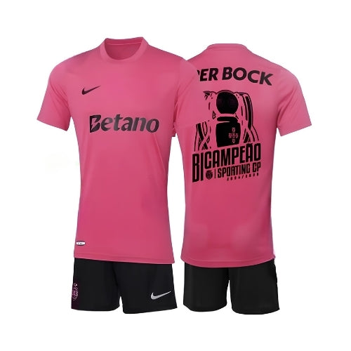 Kit de Criança - Sporting Edição Especial "Outubro Rosa" 24/25 - Edição Bicampeão