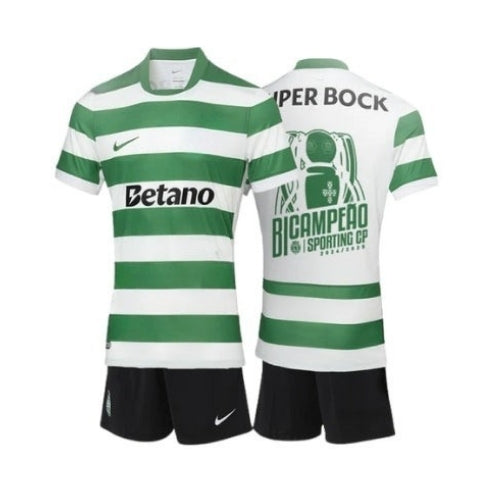 Kit de Criança - Sporting Principal 25/26 - Edição Bicampeão