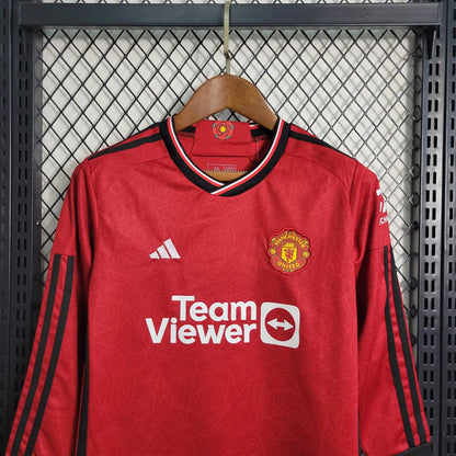 Kit - Manchester United Principal 23/24 - Manga Comprida - Game Day