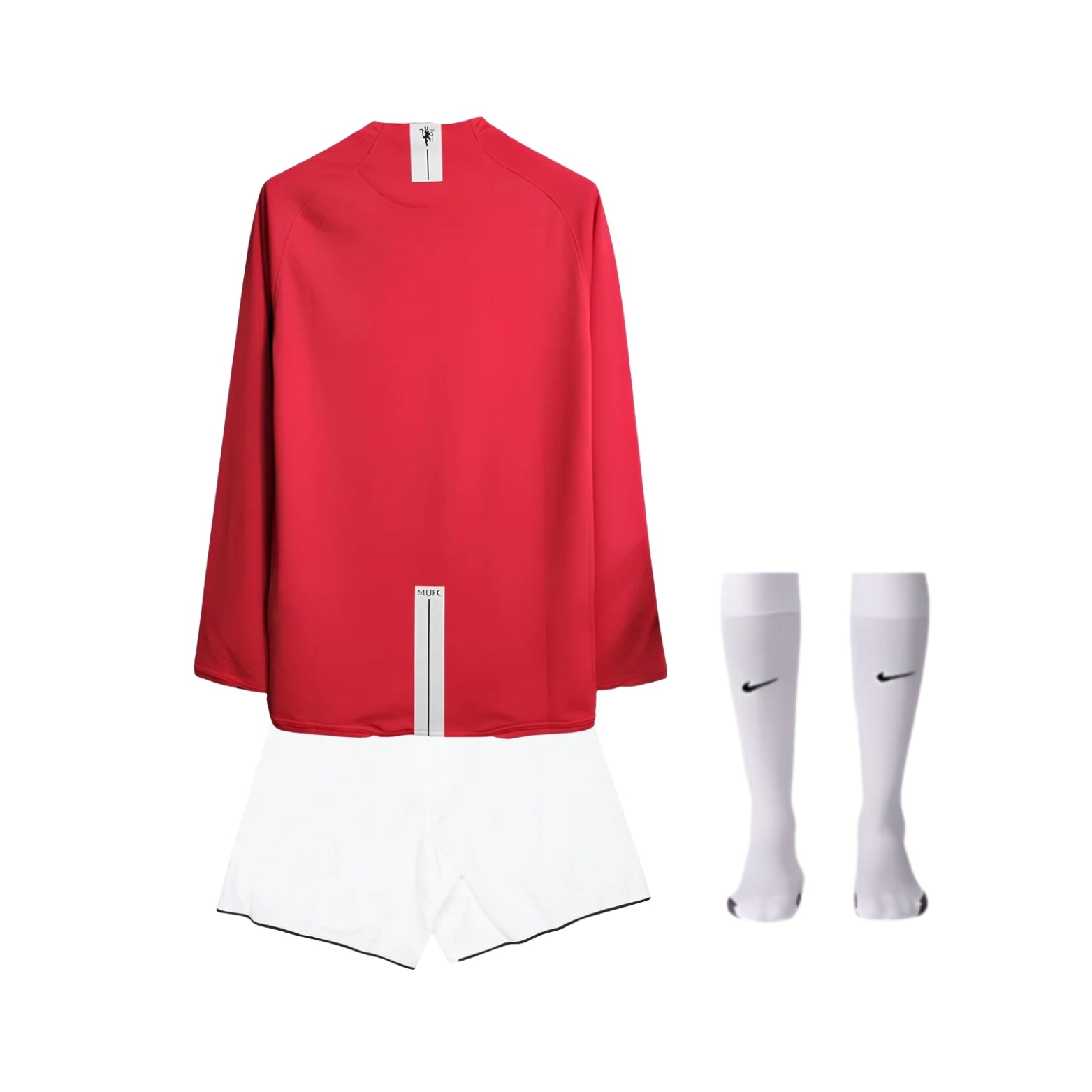 Kit de Criança - Manchester United Principal 07/08 - Manga Comprida - Final Liga dos Campeões