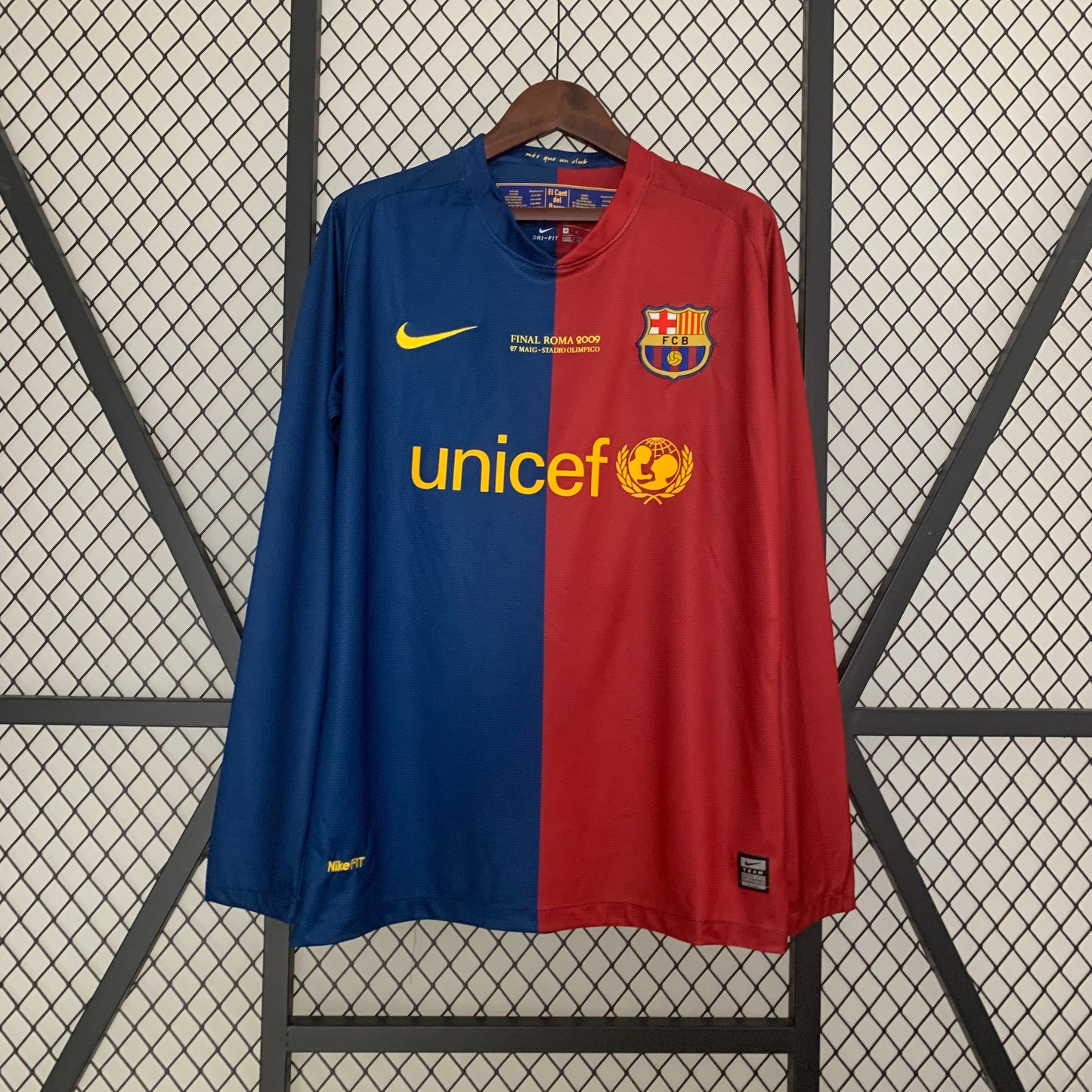 Barcelona Home 08/09 - Final Liga dos Campeões - Manga Comprida - Game Day